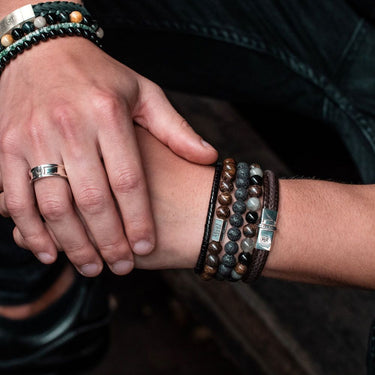 Rebel and Rose Dual Twisted Brown Bracelet