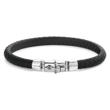 Rebel and Rose Half Round Braided Black Bracelet