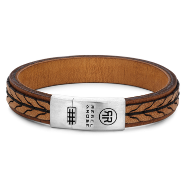 Rebel and Rose 2 Stranded 925 Cognac Bracelet