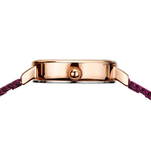 Bering Classic 26mm Purple Milanese Strap Watch