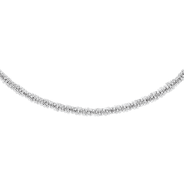 Daniel Wellington Elan Twisted Chain Necklace Long Silver