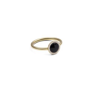 Daniel Wellington Audrey Ring Black Agathe Gold
