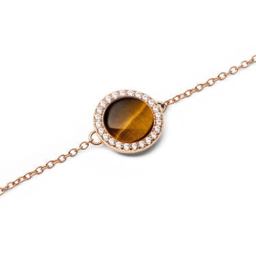 Daniel Wellington Audrey Bracelet Tiger Eye Rose Gold