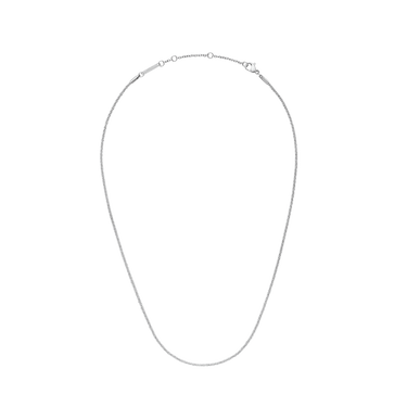 Daniel Wellington Elan Twisted Chain Necklace Long Silver
