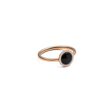 Daniel Wellington Audrey Ring Black Agathe Rose Gold