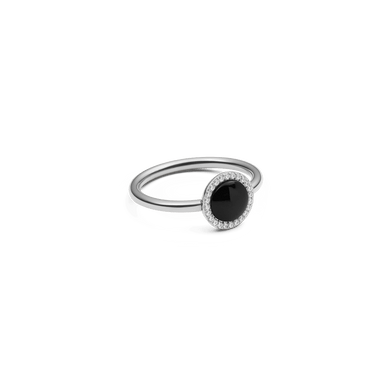 Daniel Wellington Audrey Ring Black Agathe Silver