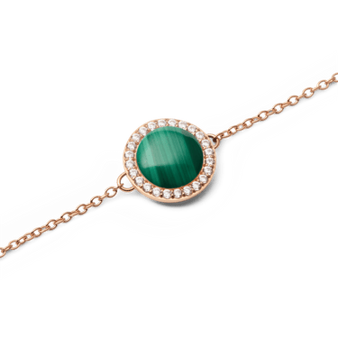 Daniel Wellington Audrey Bracelet Malachite Rose Gold