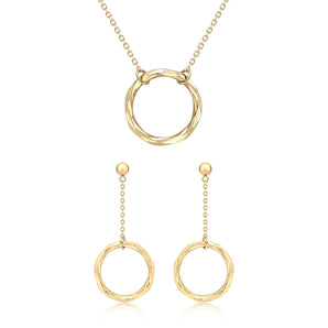 9 Carat Gold Earring & Necklace Set