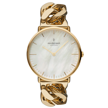 Nordgreen Native 28mm Rose Gold Chain MOP Watch