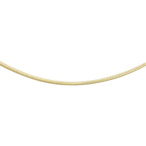 Ice Jewellery 9K Yellow Gold Mini Round Snake Chain 45cm - 1.11.6574 | Ice Jewellery Australia