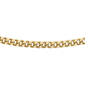 Ice Jewellery 9K Yellow Gold 40 Diamond Cut Curb Chain 41cm - 1.13.0053 | Ice Jewellery Australia