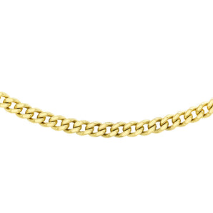 Ice Jewellery 9K Yellow Gold 40 Diamond Cut Curb Chain 46cm - 1.13.0054 | Ice Jewellery Australia