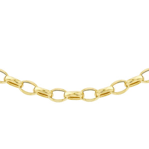 Ice Jewellery 9K Yellow Gold Oval Belcher Necklace 45cm - 1.14.5854 | Ice Jewellery Australia