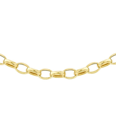 Ice Jewellery 9K Yellow Gold Oval Belcher Necklace 45cm - 1.14.5854 | Ice Jewellery Australia