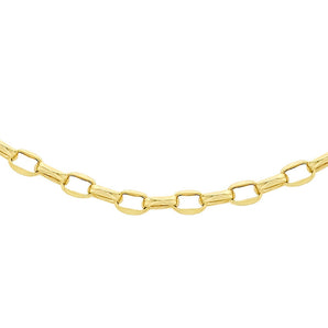 Ice Jewellery 9K Yellow Gold Oval Belcher Necklace 50cm - 1.14.5855 | Ice Jewellery Australia