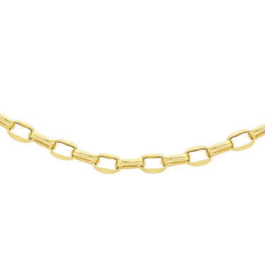 Ice Jewellery 9K Yellow Gold Oval Belcher Necklace 50cm - 1.14.5855 | Ice Jewellery Australia