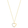 Ice Jewellery 9ct 2-Colour Gold Patterned Heart Pendant on Trace Chain Necklace 46cm/18' - 1.15.7414 | Ice Jewellery Australia