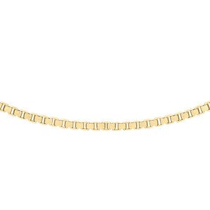 Ice Jewellery 9K Yellow Gold Solid Venetian Box Chain 45-50cm - 1.16.0021 | Ice Jewellery Australia