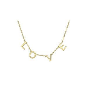 9 Carat Gold Love Necklace Layer Set