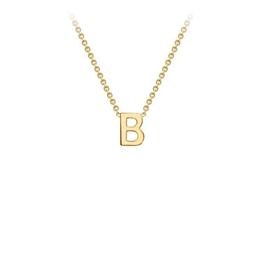 Ice Jewellery 9K Yellow Gold 'B' Initial Adjustable Letter Necklace 38/43cm - 1.19.0151 | Ice Jewellery Australia