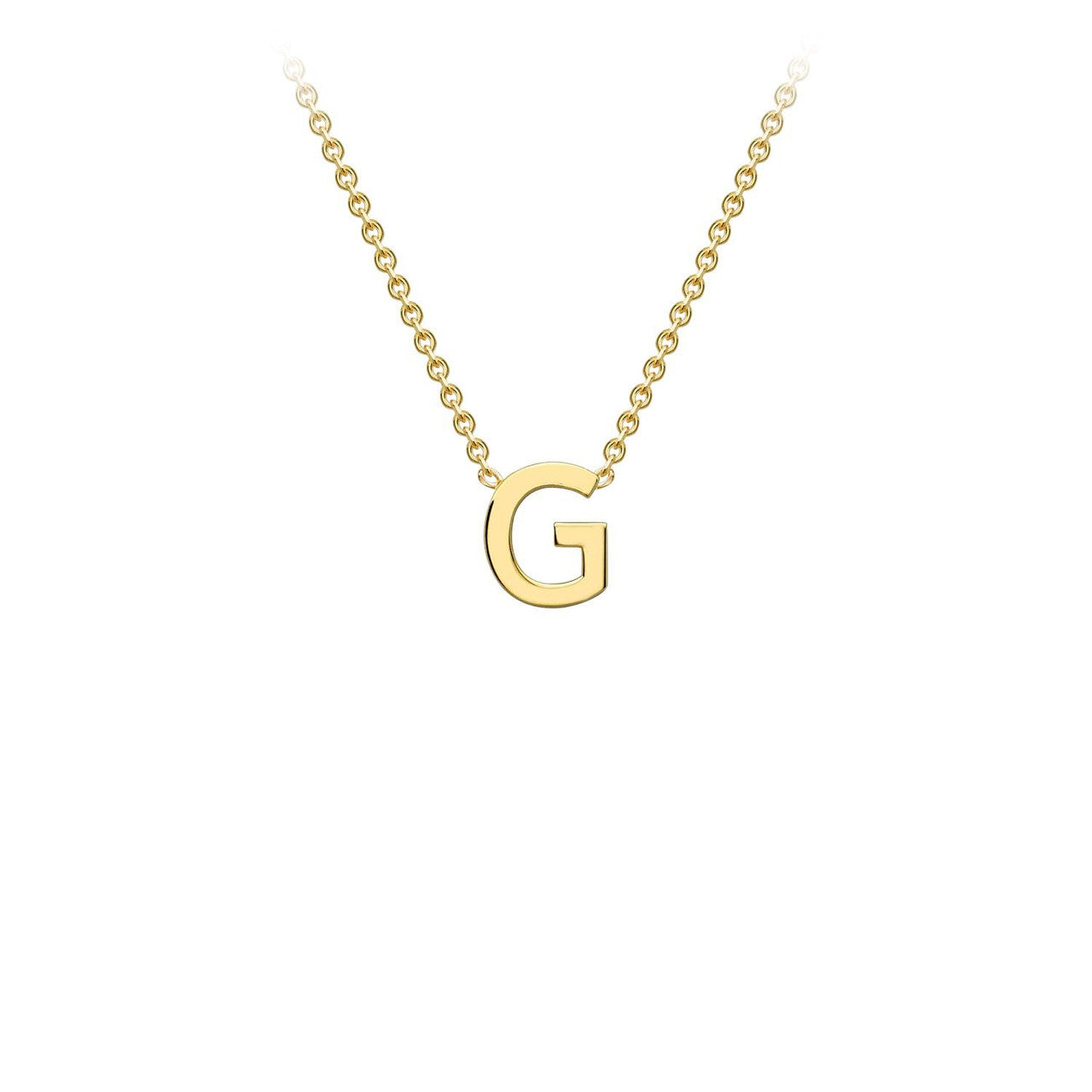 Ice Jewellery 9K Yellow Gold 'G' Initial Adjustable Letter Necklace 38/43cm - 1.19.0156 | Ice Jewellery Australia
