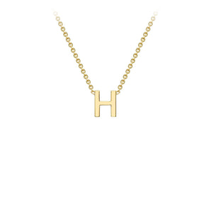 Ice Jewellery 9K Yellow Gold 'H' Initial Adjustable Letter Necklace 38/43cm - 1.19.0157 | Ice Jewellery Australia