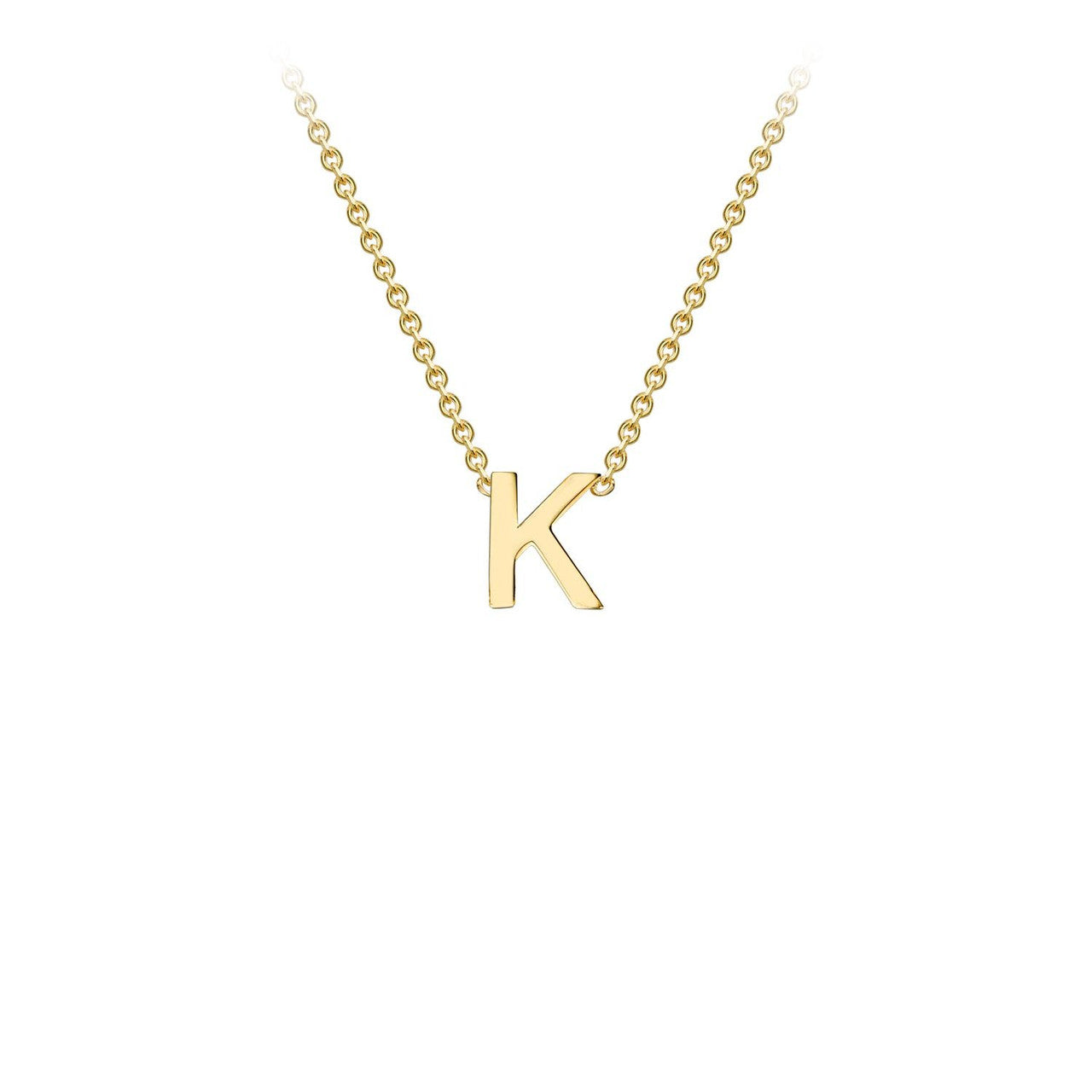 Ice Jewellery 9K Yellow Gold 'K' Initial Adjustable Letter Necklace 38/43cm - 1.19.0160 | Ice Jewellery Australia