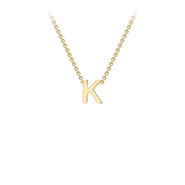 Ice Jewellery 9K Yellow Gold 'K' Initial Adjustable Letter Necklace 38/43cm - 1.19.0160 | Ice Jewellery Australia