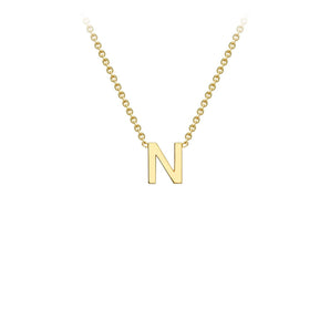 Ice Jewellery 9K Yellow Gold 'N' Initial Adjustable Letter Necklace 38/43cm - 1.19.0163 | Ice Jewellery Australia