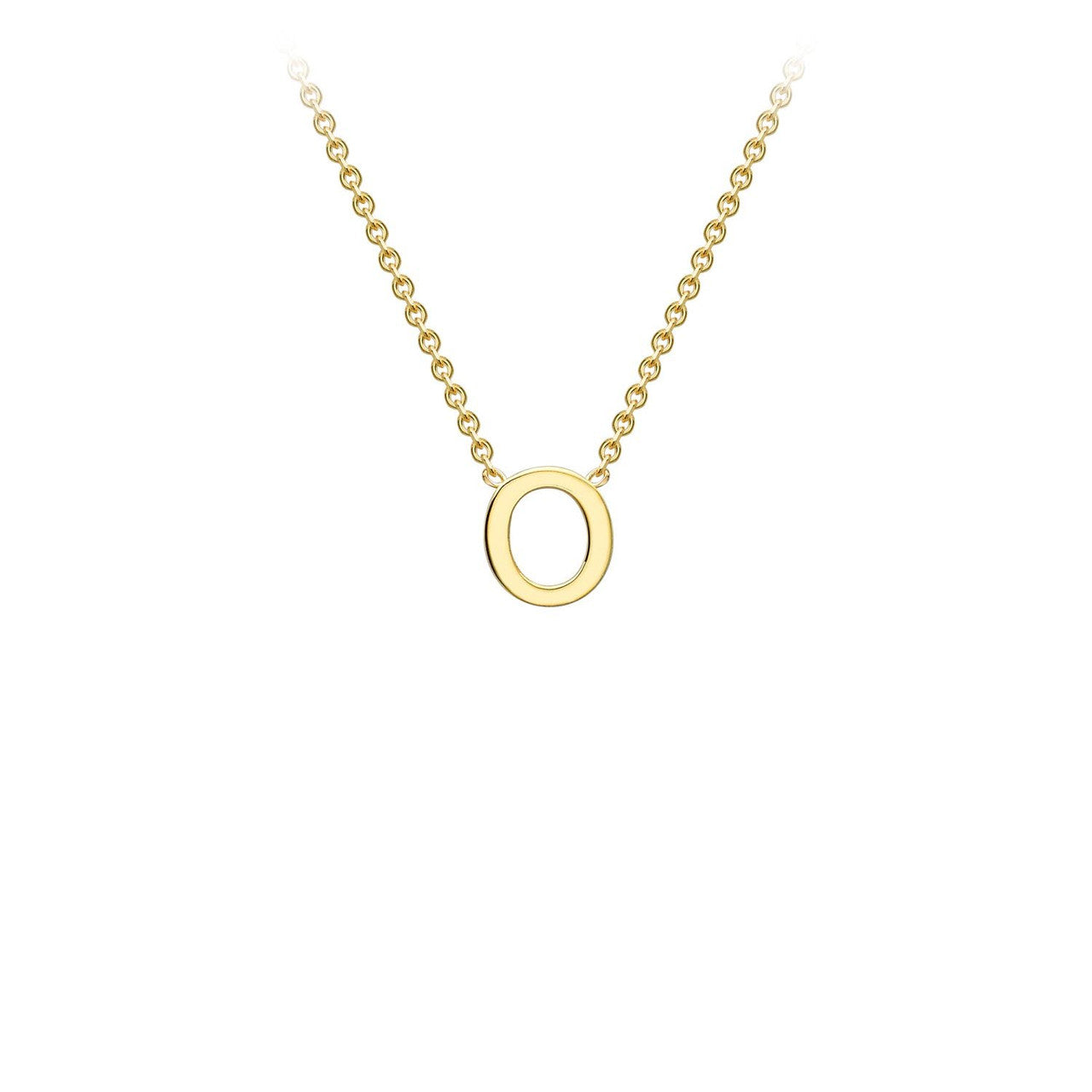 Ice Jewellery 9K Yellow Gold 'O' Initial Adjustable Letter Necklace 38/43cm - 1.19.0164 | Ice Jewellery Australia