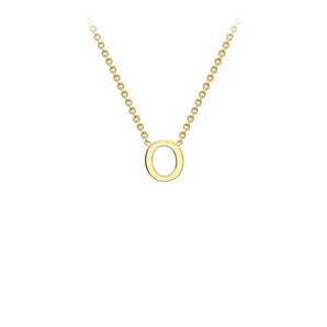 Ice Jewellery 9K Yellow Gold 'O' Initial Adjustable Letter Necklace 38/43cm - 1.19.0164 | Ice Jewellery Australia