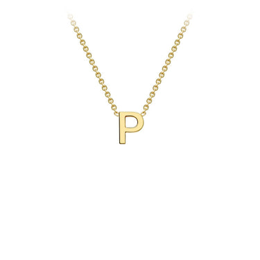 Ice Jewellery 9K Yellow Gold 'P' Initial Adjustable Letter Necklace 38/43cm - 1.19.0165 | Ice Jewellery Australia