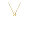 Ice Jewellery 9K Yellow Gold 'S' Initial Adjustable Letter Necklace 38/43cm - 1.19.0168 | Ice Jewellery Australia