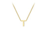 Ice Jewellery 9K Yellow Gold 'T' Initial Adjustable Letter Necklace 38/43cm - 1.19.0169 | Ice Jewellery Australia