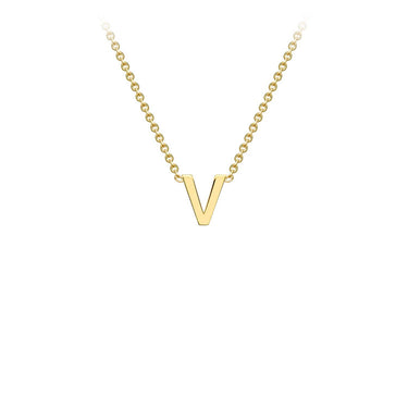 Ice Jewellery 9K Yellow Gold 'V' Initial Adjustable Letter Necklace 38/43cm - 1.19.0171 | Ice Jewellery Australia