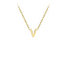 Ice Jewellery 9K Yellow Gold 'V' Initial Adjustable Letter Necklace 38/43cm - 1.19.0171 | Ice Jewellery Australia