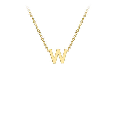 Ice Jewellery 9K Yellow Gold 'W' Initial Adjustable Letter Necklace 38/43cm - 1.19.0172 | Ice Jewellery Australia