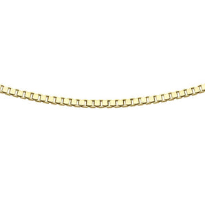 Ice Jewellery 9K Yellow Gold 0.5mm Adjustable Heart Slider Box Chain 56cm - 1.19.3766 | Ice Jewellery Australia