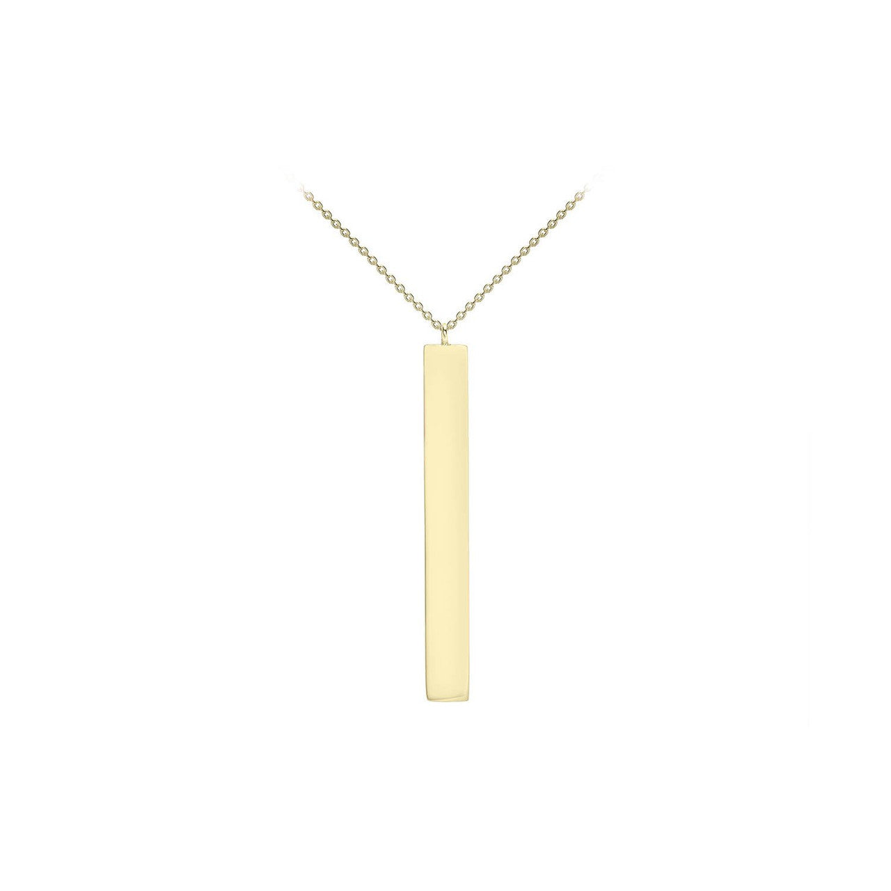 Ice Jewellery 9K Yellow Gold 4.9mm x 39.7mm Vertical Bar Adjustable Necklace 41cm-43cm - 1.19.7490 | Ice Jewellery Australia
