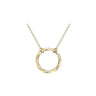 Ice Jewellery 9K Yellow Gold 17.8mm Diamond Cut Ring Adjustable Necklace 43cm-46cm - 1.19.8644 | Ice Jewellery Australia