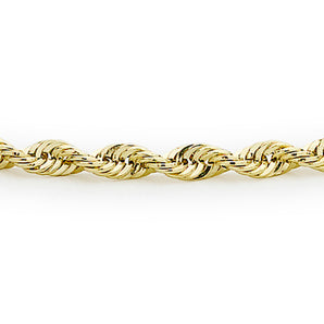Ice Jewellery 9ct Yellow Gold Hollow Rope Bracelet 18cm/7' - 1.22.0781 | Ice Jewellery Australia