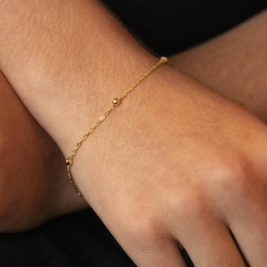 Ice Jewellery 9ct Yellow Gold Twist Curb and Ball Chain Bracelet 19cm/7.5' - 1.23.1382 | Ice Jewellery Australia