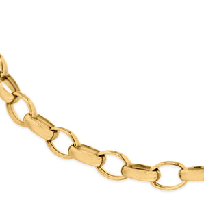 Ice Jewellery 9K Yellow Gold Oval Belcher Bracelet 19cm - 1.24.0692 | Ice Jewellery Australia