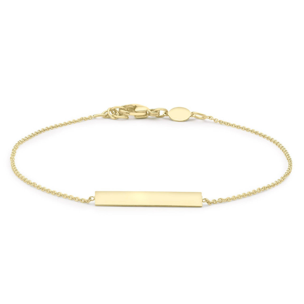 Ice Jewellery 9K Yellow Gold 3mm x 20mm Horizontal-Bar Adjustable Bracelet 18cm-19cm - 1.29.4602 | Ice Jewellery Australia