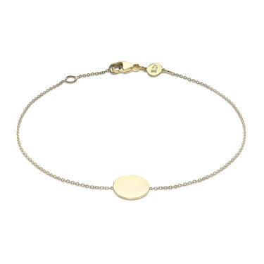 Ice Jewellery 9K Yellow Gold 10mm Disc Adjustable Bracelet 18cm-19cm - 1.29.7642 | Ice Jewellery Australia