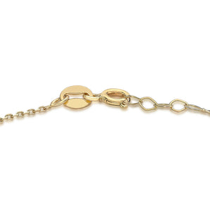 Ice Jewellery 9ct Yellow Gold CZ Cut Out 12mm Disc Adjustable Bracelet 18cm/7'-19cm/7.5' - 1.29.8132 | Ice Jewellery Australia