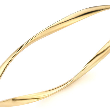 Ice Jewellery 9K Yellow Gold Organic Twist Bangle 60mm - 1.34.1491 | Ice Jewellery Australia