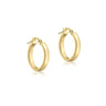 Ice Jewellery 9K Yellow Gold 3mm Rectangular-Tube 15mm Hoop Creole Earrings - 1.51.0889 | Ice Jewellery Australia