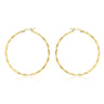 Ice Jewellery 9K Yellow Gold Diamond Cut Hoop Earrings 42mm - 1.51.2669 | Ice Jewellery Australia