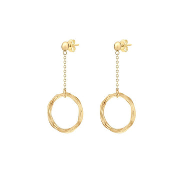 Ice Jewellery 9K Yellow Gold Diamond Cut Ring & Drop Earrings - 1.54.4569 | Ice Jewellery Australia